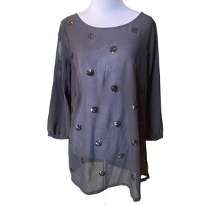 Sequin polka dot top!